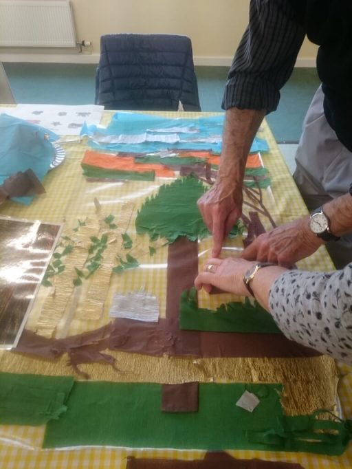 Chard memory café art workshop at Ferne Animal Sanctuary