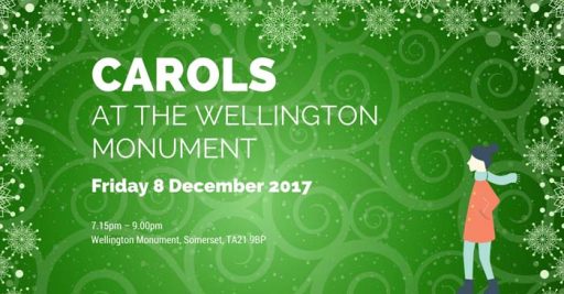 Carol singing poster at Wellington Monument