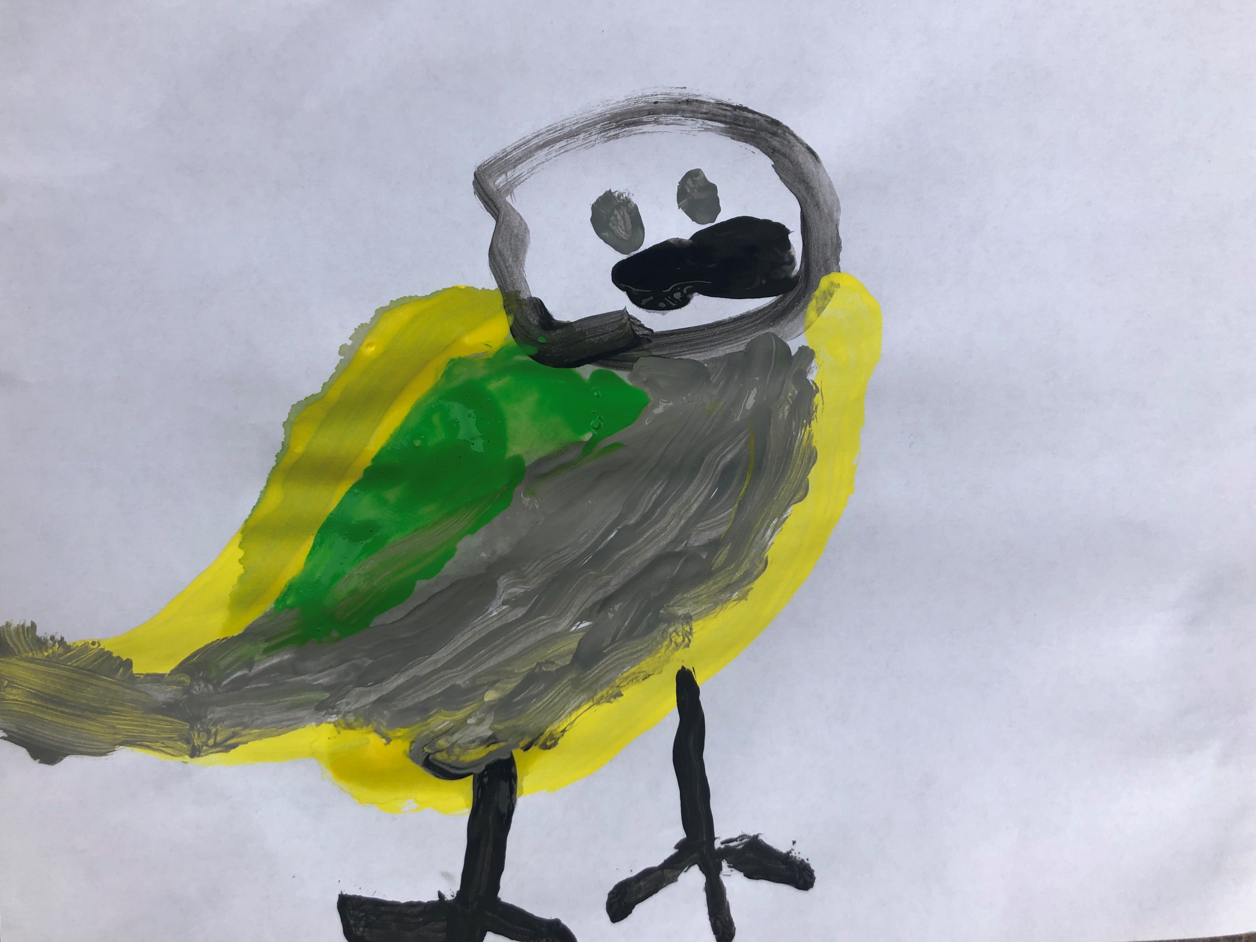 Great tit painting by Ezra