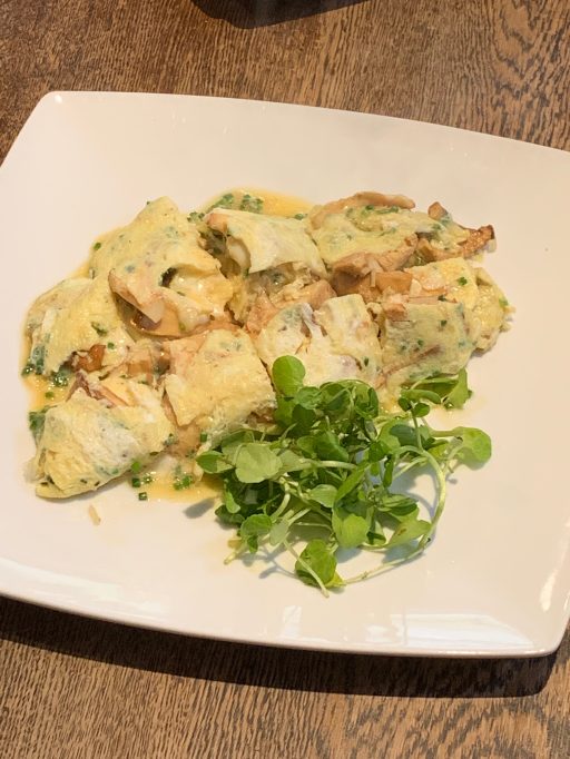 Mushroom dish served at the Mushroom Extravaganza. Photo: Tim Phillips