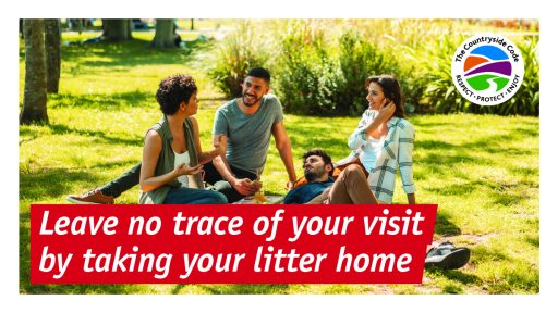 leave no trace of your visit by taking your litter home poster