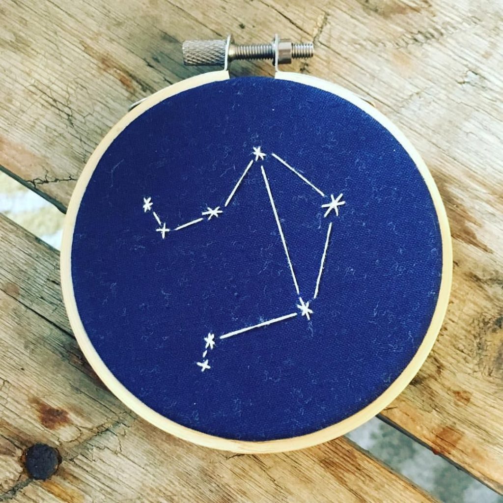 star map embroidery